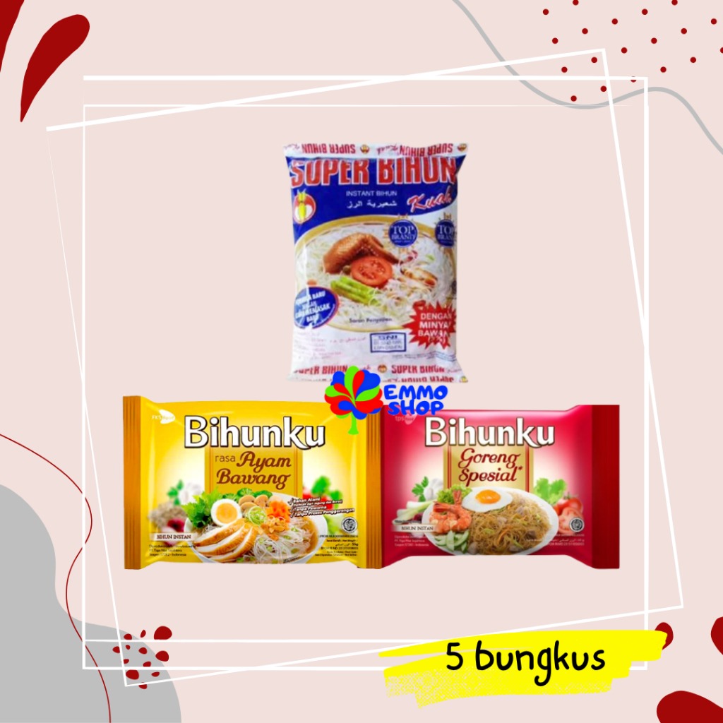 

5pcs Bihunku Goreng / Bihunku Ayam Bawang / Super Bihun Instan Bihun Kuah