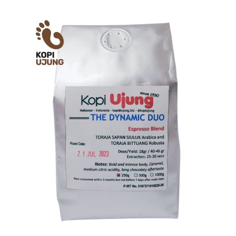 

Kopi Ujung House Blend: Dynamic Duo 50 - 250 Gram