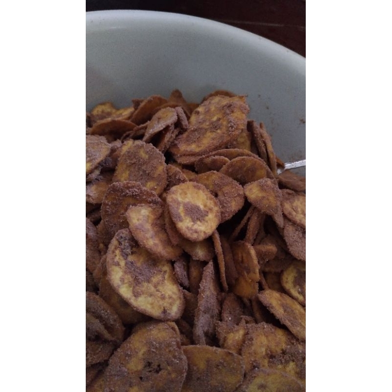 

keripik pisang varian coklat (kering) 100 gram | crunchiess.id