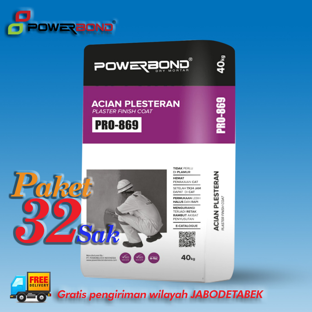 SEMEN POWERBOND PRO-869 - 32Sak( ACIAN PLESTERAN ) 40KG