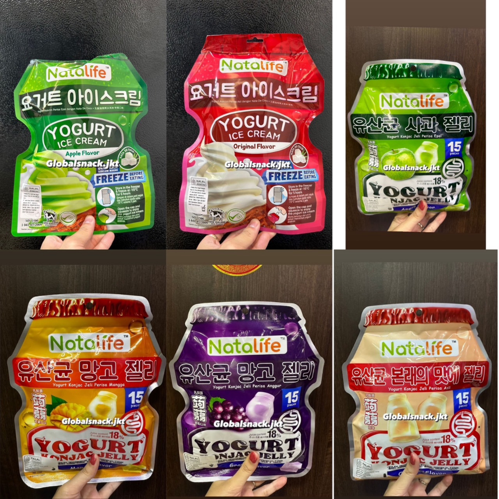

NATALIFE YOGURT KONJAC JELLY ORIGINAL / APPLE / MANGO MANGGA / GRAPE