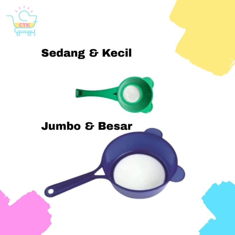 

CTK - Saringan Teh Jeruk Plastik Besar Kecil