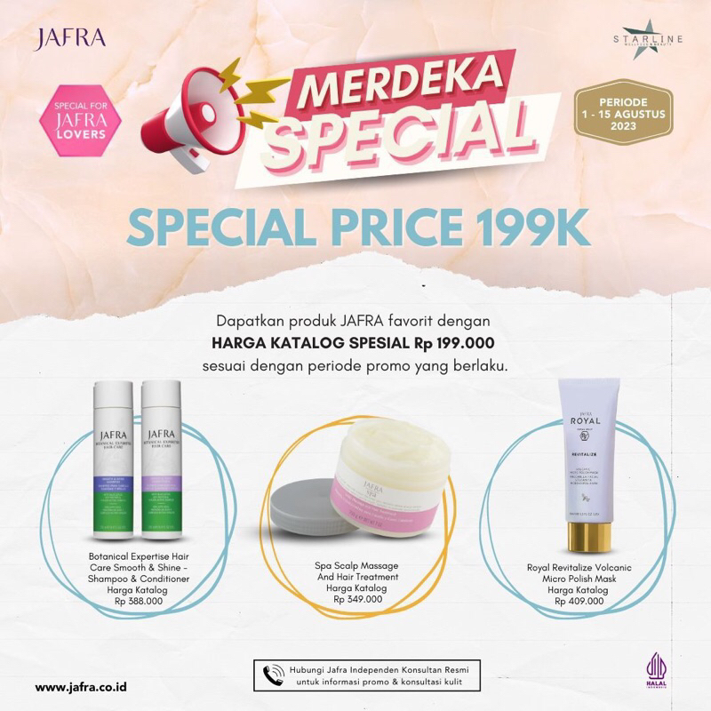 SPESIAL PROMO JAFRA SHAMPOO JAFRA CONDITIONER JAFRA HAIR SCALP JAFRA VOLCANIC MASK JAFRA