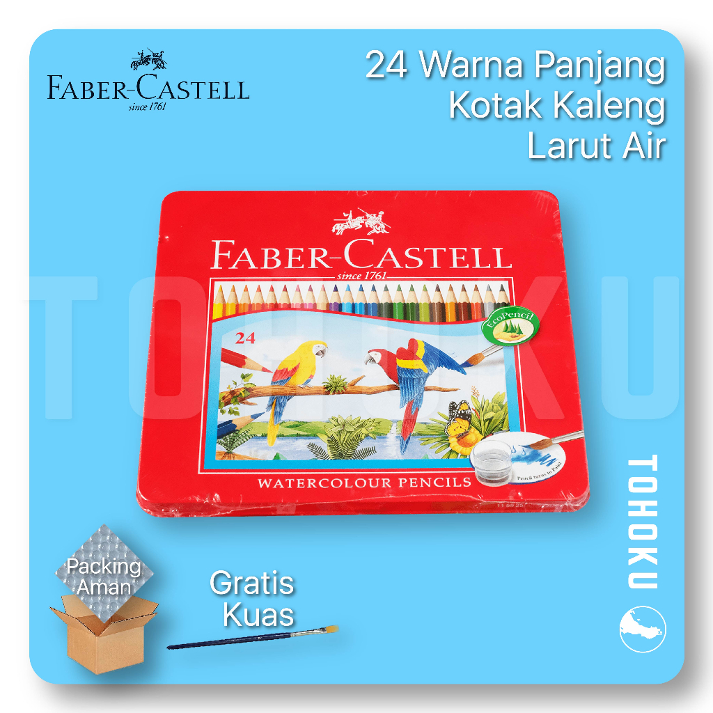 

[Metal Case] 24 Pensil Warna Air Faber Castell Watercolour