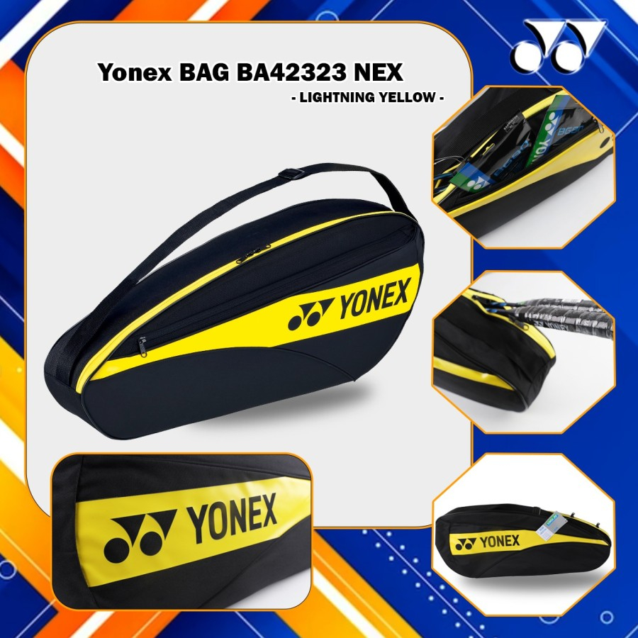 Tas Badminton Team BAG YONEX BA 42323 / BA42323 NEX Lighting Yellow Original Yonex