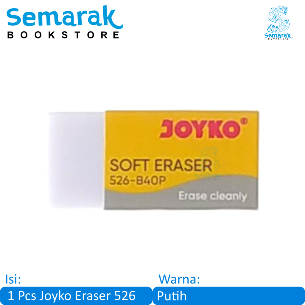 

Joyko Eraser 526 B40P Penghapus Kecil - Putih