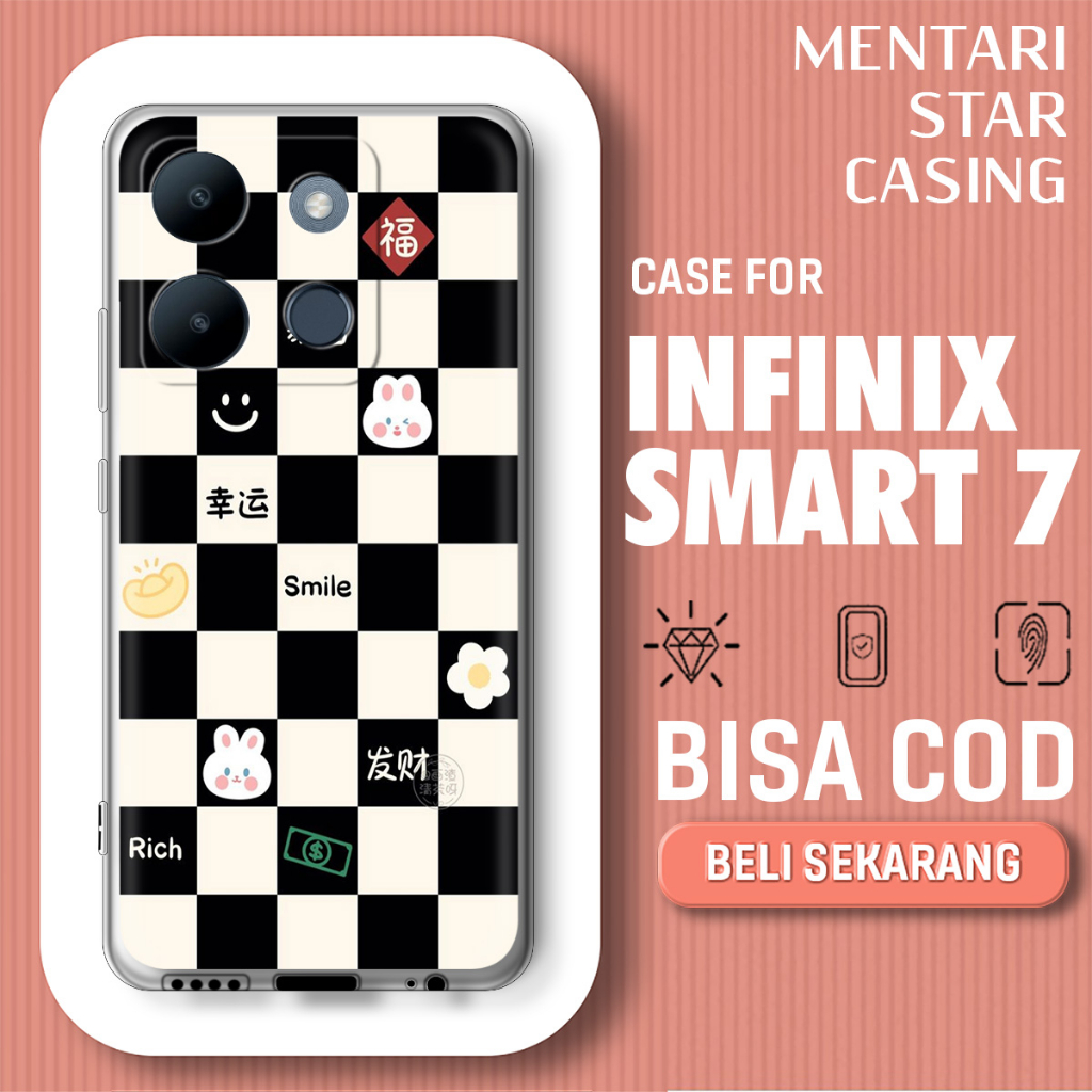 Case Infinix Smart 7 Motif Estetik Cute Kotak Terbaru Keren Case Softcase Hardcase Glossy Premium Ke