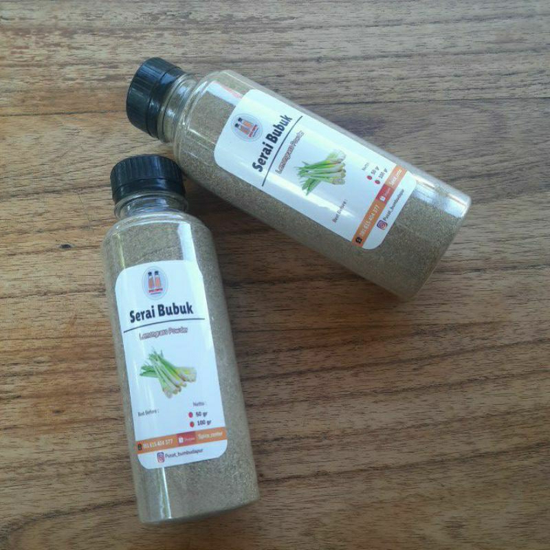 

SPICE CENTER - Serai Bubuk Premium - Sereh Halus - Lemongrass Powder - Serai Bubuk non-MSG 100 gr Termurah