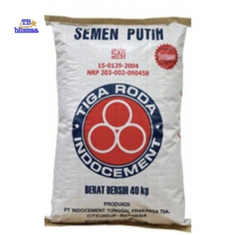 Semen Putih 40kg Sak Semen Putih Tiga Roda 40kg Sak