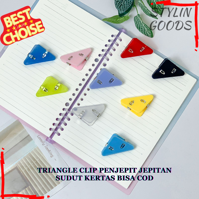 

TRIANGLE CLIP PENJEPIT JEPITAN SUDUT KERTAS BUKU NOTEBOOK A4 A5 A6 TERMURAH GROSIR BISA COD