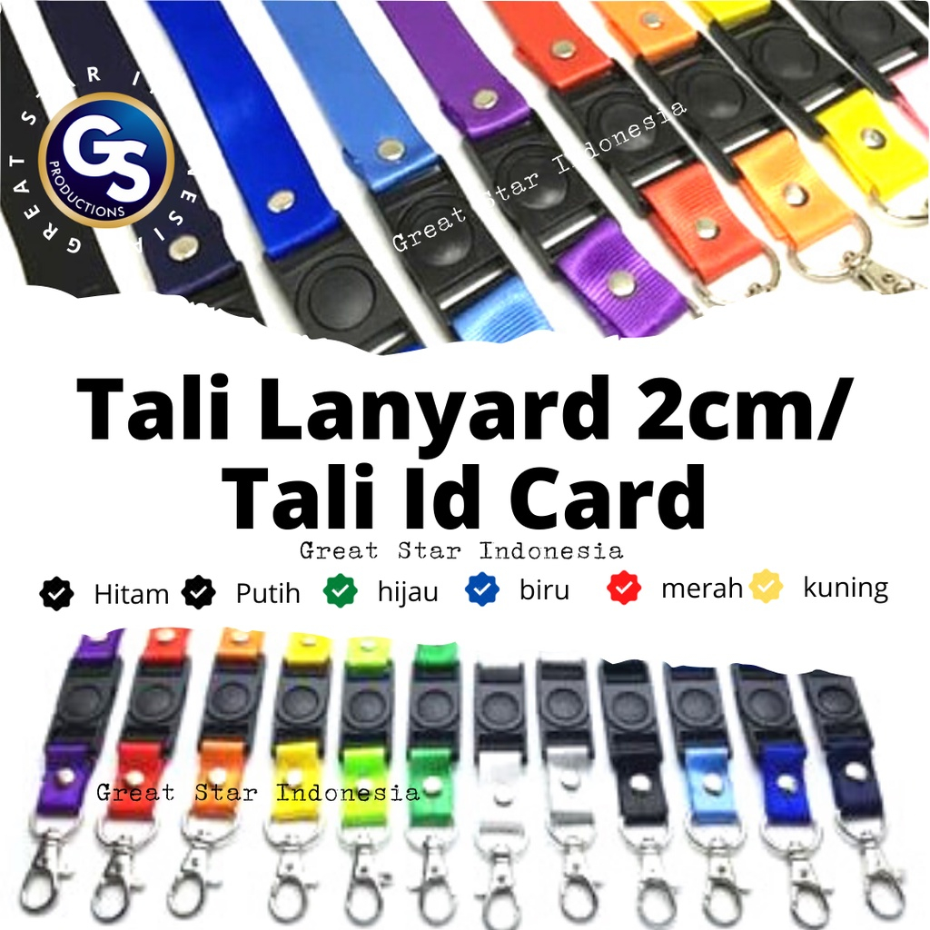 

Tali Lanyard Stopper Kotak 2cm / tali id card Stopper Kotak