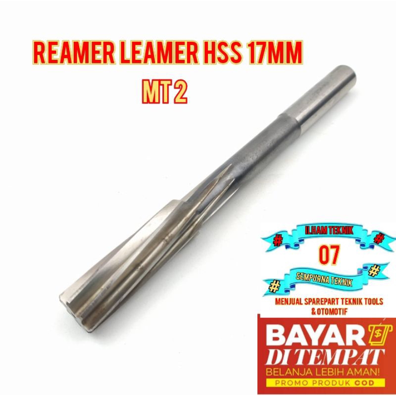 reamer HSS mata leamer 17mm HSS pemesar lubang senapan pembesar lubang bosklep reamer 17mm reamer ja