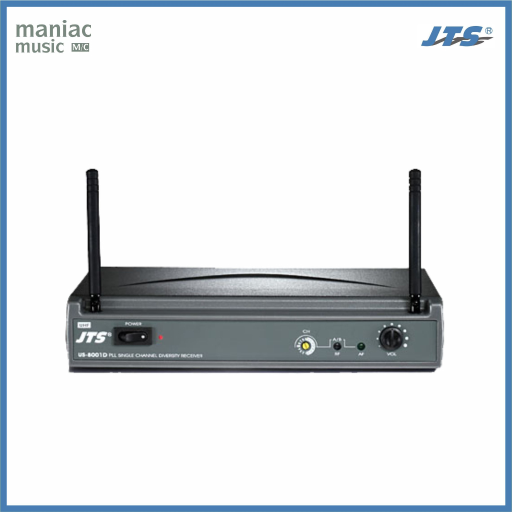 JTS US8001D - Wireless System. Receiver. 16 Preset. Single Channel. Diversity. XLR. Compact