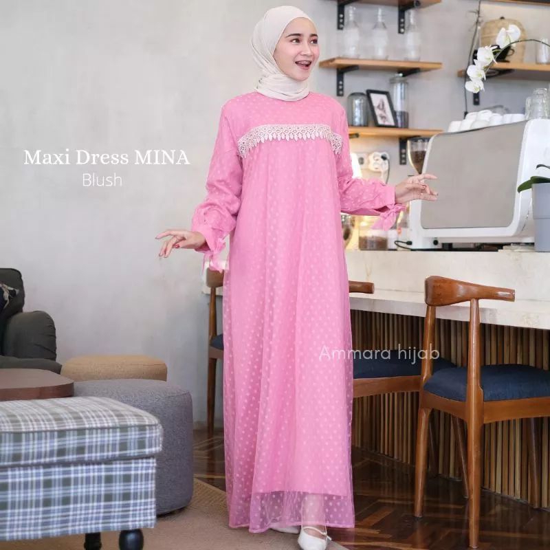 gamis pesta jumbo maxy dress mina