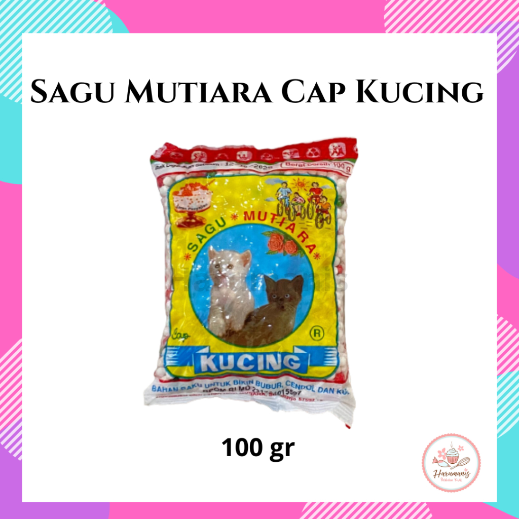 

Sagu Mutiara Cap Kucing 100gr