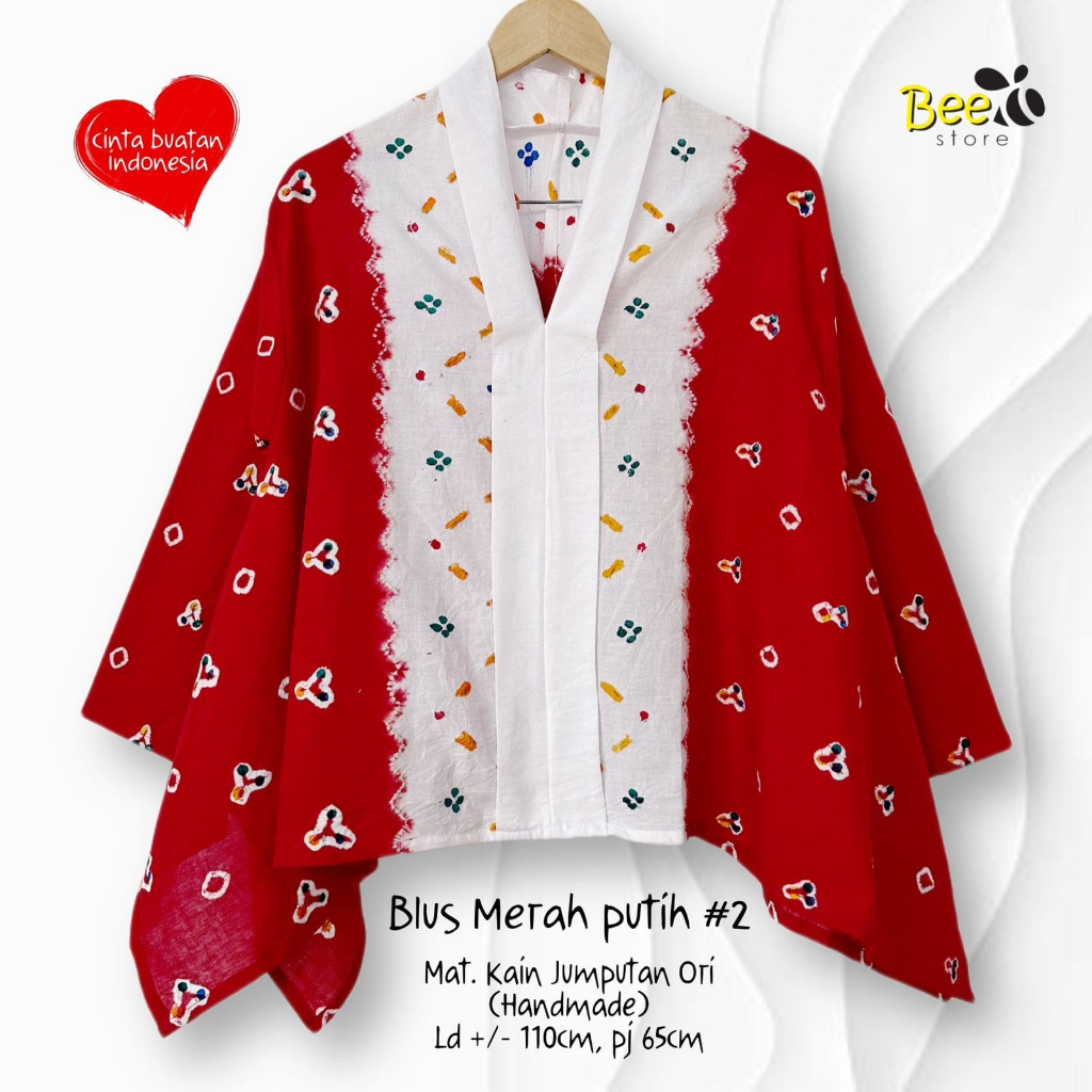 BLUS KARTINI JUMPUTAN MERAH PUTIH / BLUS KARTINI MERDEKA / BAJU AGUSTUSAN