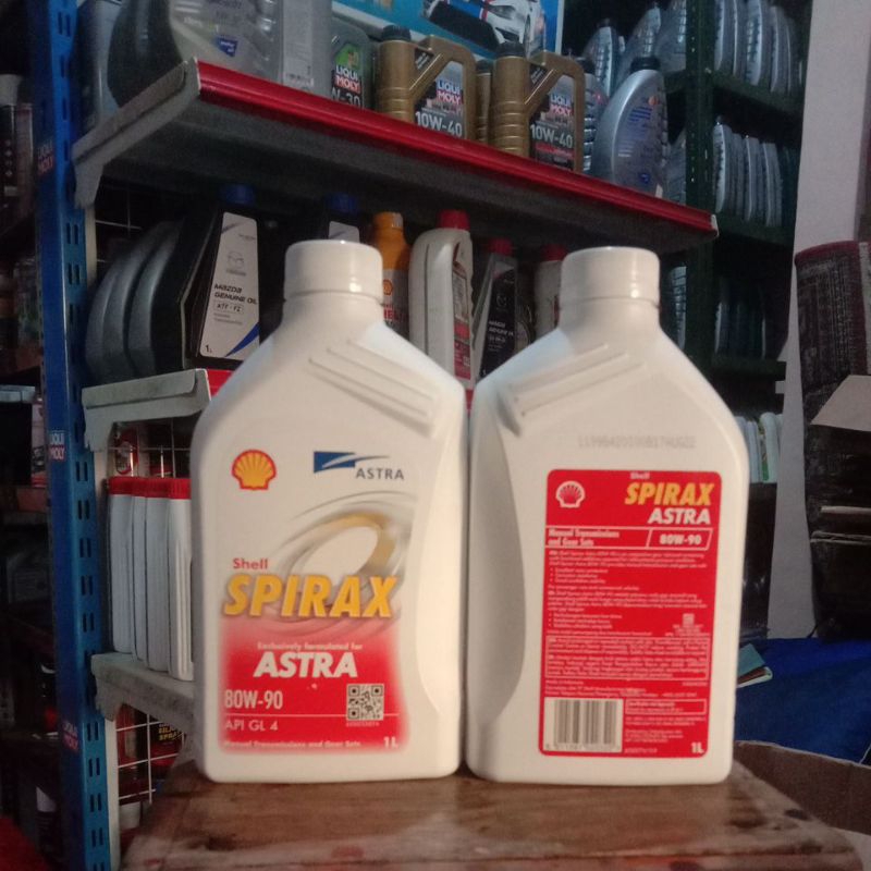 Shell spirax astra sae 80w90 api gl 4 untuk transmisi maupun gardan original astra.