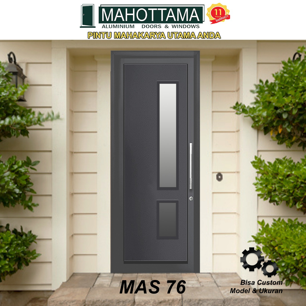 Pintu Aluminium Rumah Utama Kamar Tidur / Mandi 90 x 215 Bisa Custom Ukuran Almunium Doors MAS76 - M