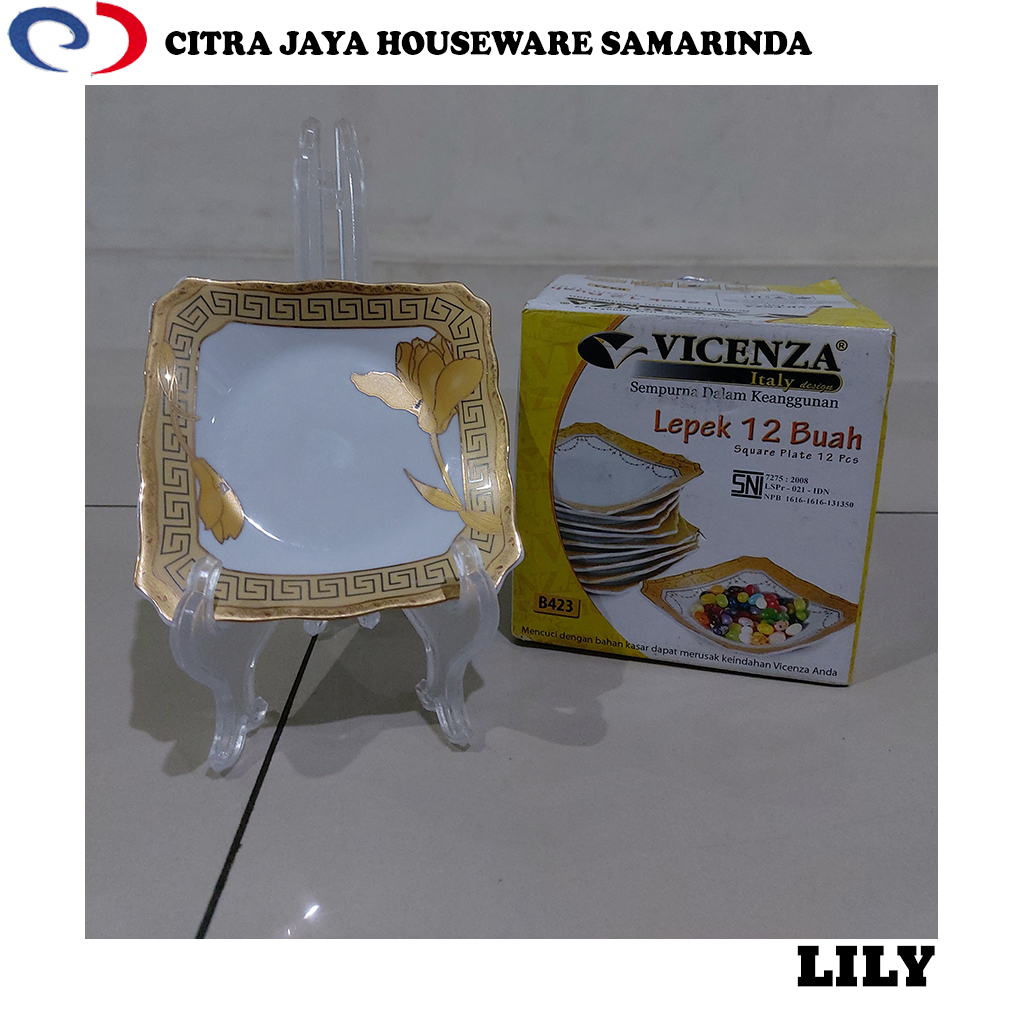Piring Kue Keramik 1 Lusin (12 Buah) Vicenza B-423