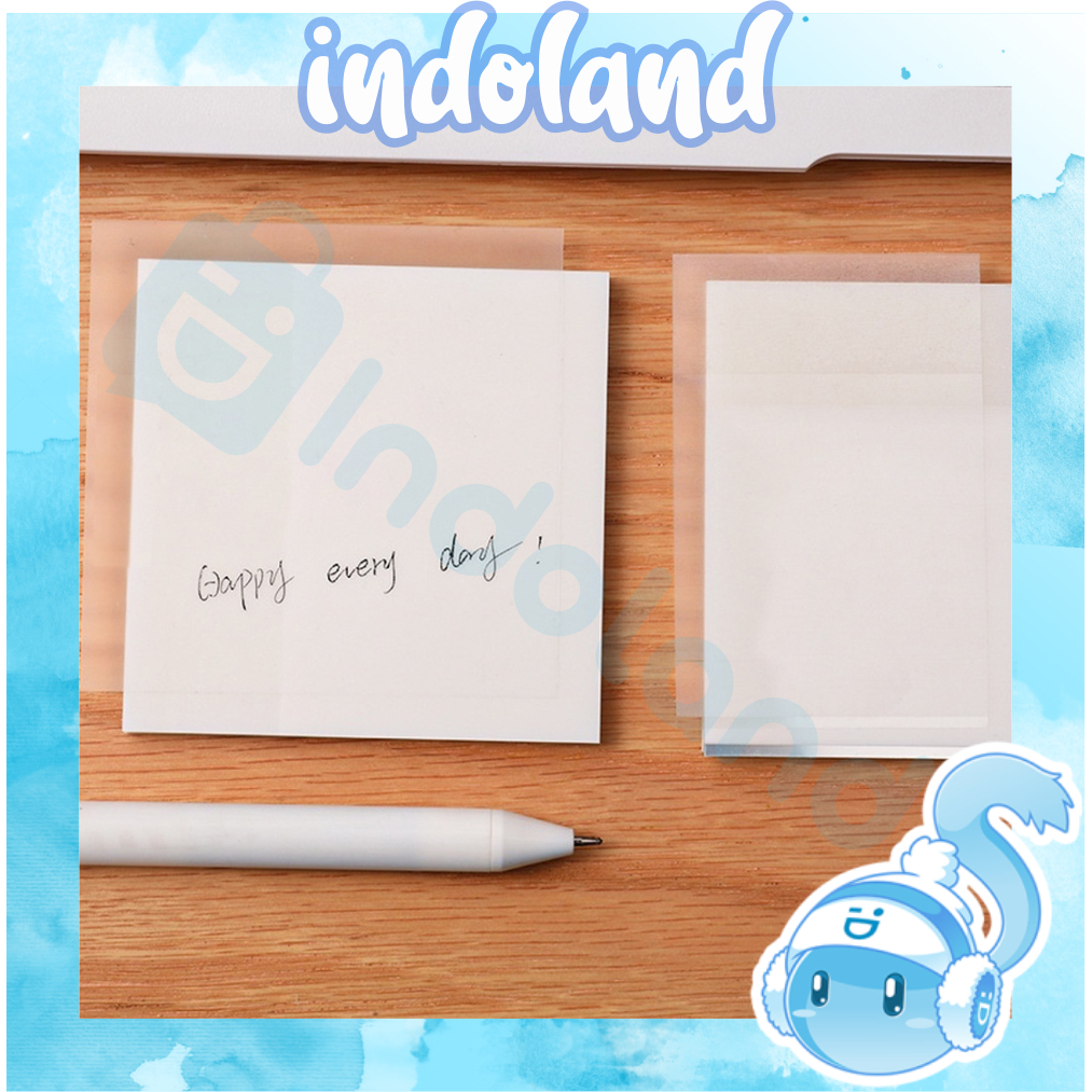 

☀INDOLAND☀ Transparent Sticky Note Waterproof Memo / Transparan untuk Belajar dan Menulis Catatan Anotasi Annotation Annotating S086