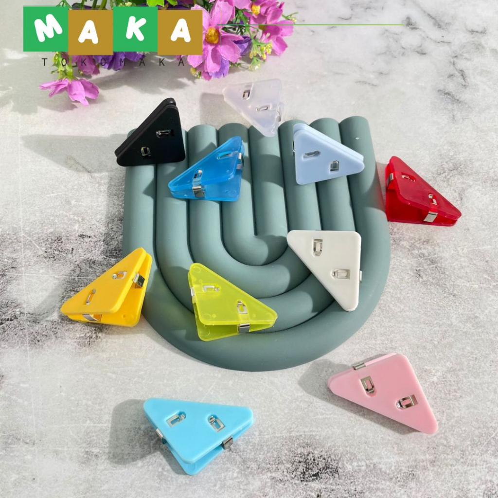 

triangle paper clip penjepit sudut kertas paper clip penjepit kertas perlengkapan alat tulis kantor peralatan sekolah