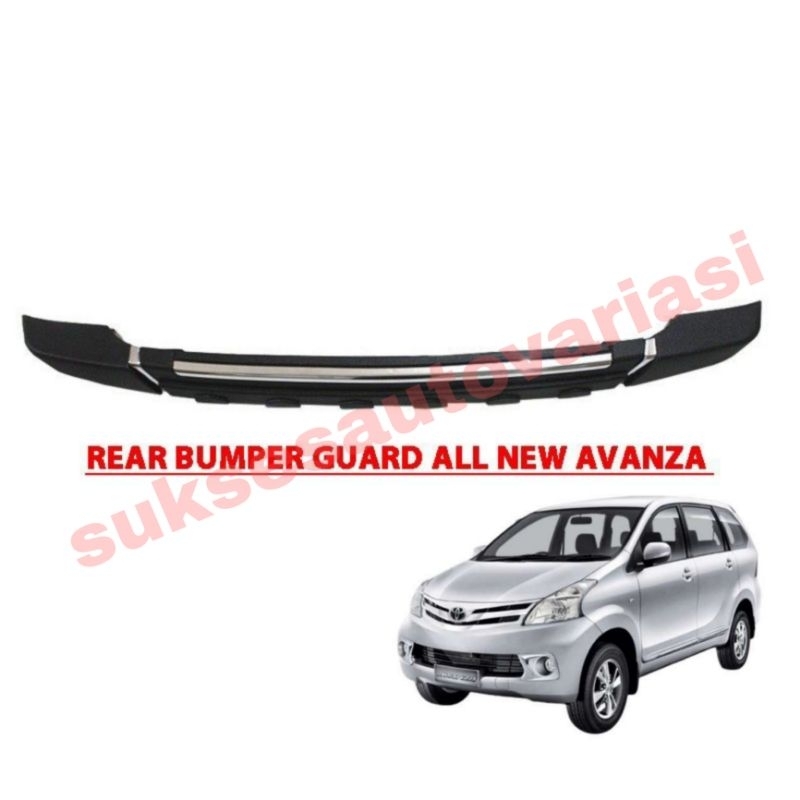 REAR BUMPER GUARD ALL NEW AVANZA / XENIA PLASTIK BLACKDOFF
