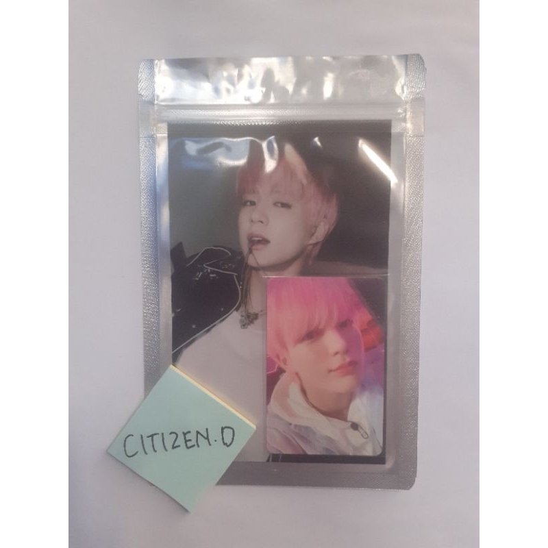 JENO LEE 4X6 PHOTO SET GLITCH MODE PINK HAIR PHOTOCARD NCT DREAM