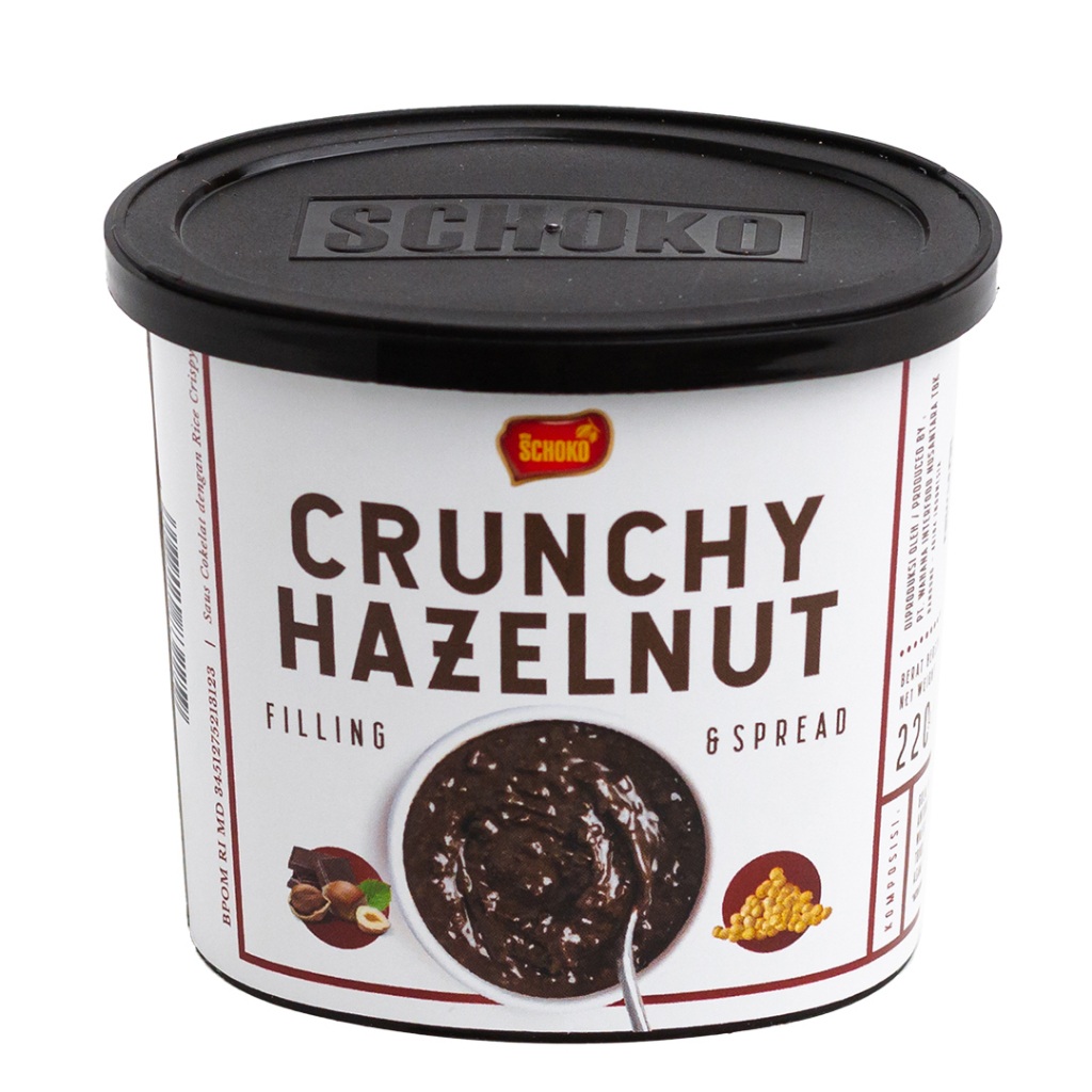 

SCHOKO Crunchy Hazelnut Filling & Spread - 220 Gr / Selai Coklat