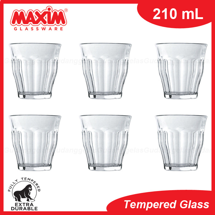 1 SET 6 PCS MAXIM Gelas Espresso/Gelas Latte/Coffee Latte Tempered Glass/MAXIM Gelas Espresso