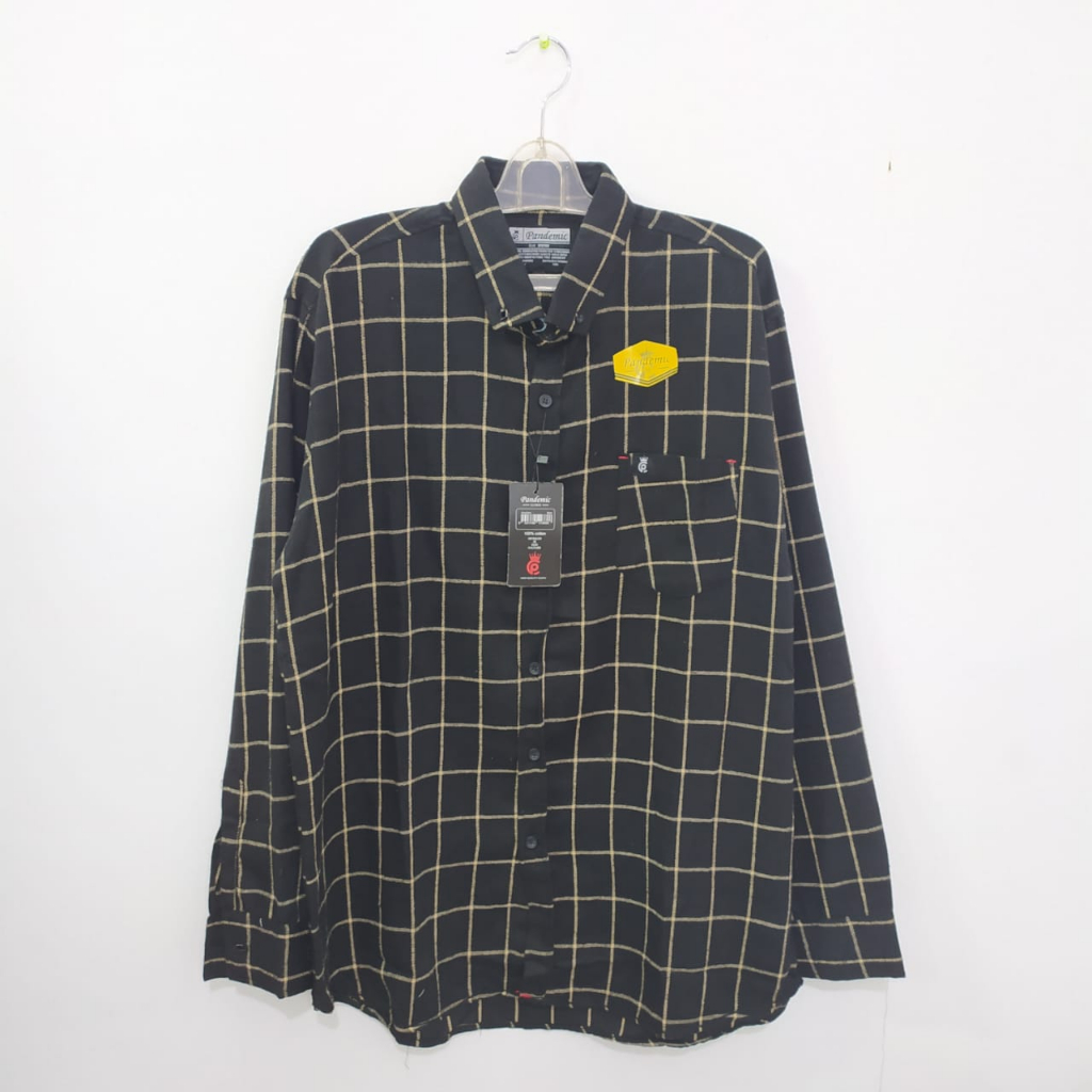 KEMEJA FLANEL PRIA PANDEMIC 0046 BIG SIZE