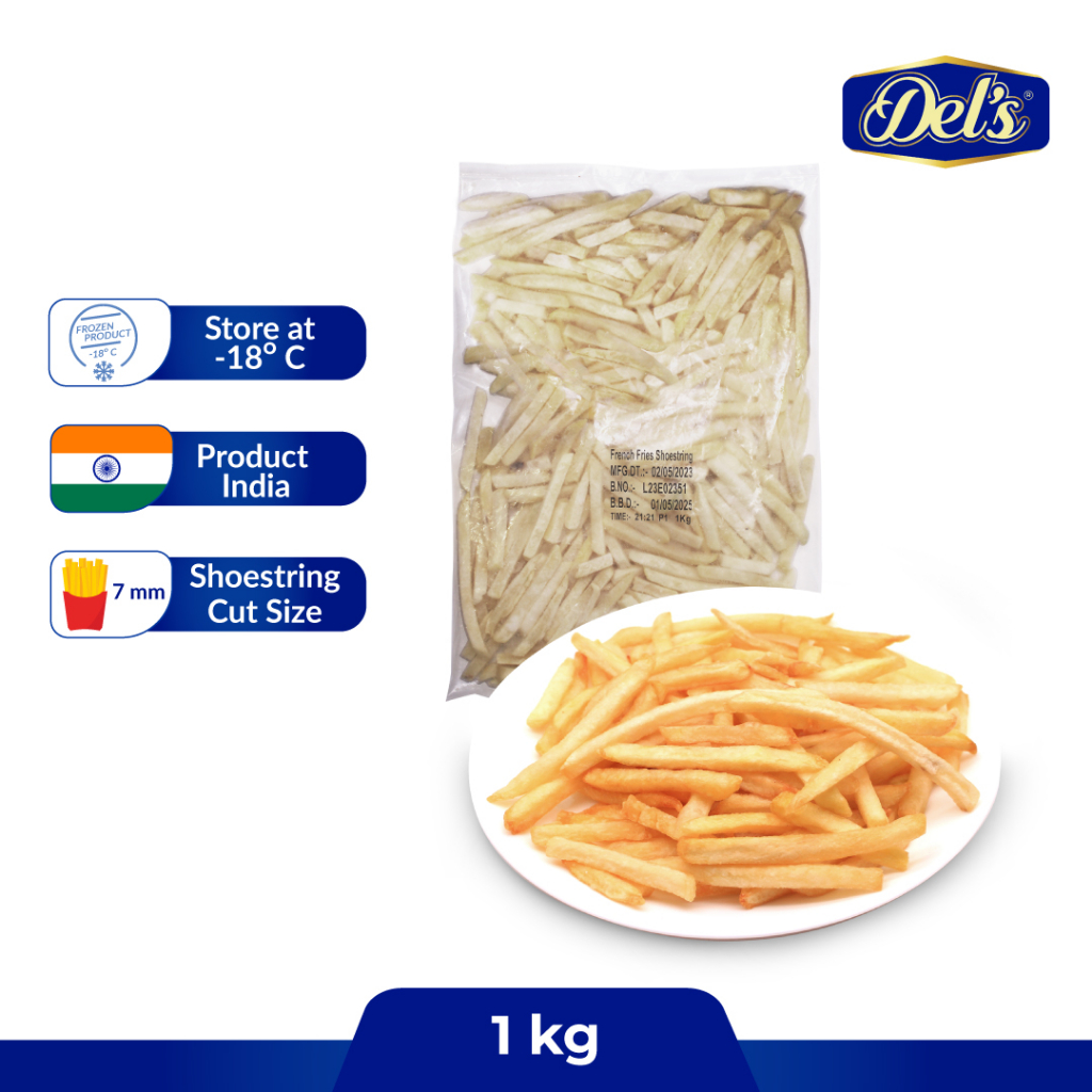 

Del's French Fries Shoestring / Kentang Goreng Shoestring - 1 Kg
