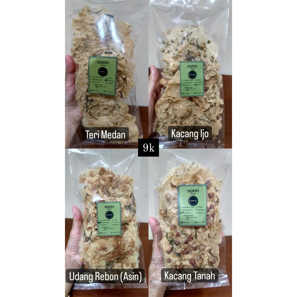 

PEYEK MAMIWA | KACANG TANAH KACANG HIJAU REBON ASIN | 130gr