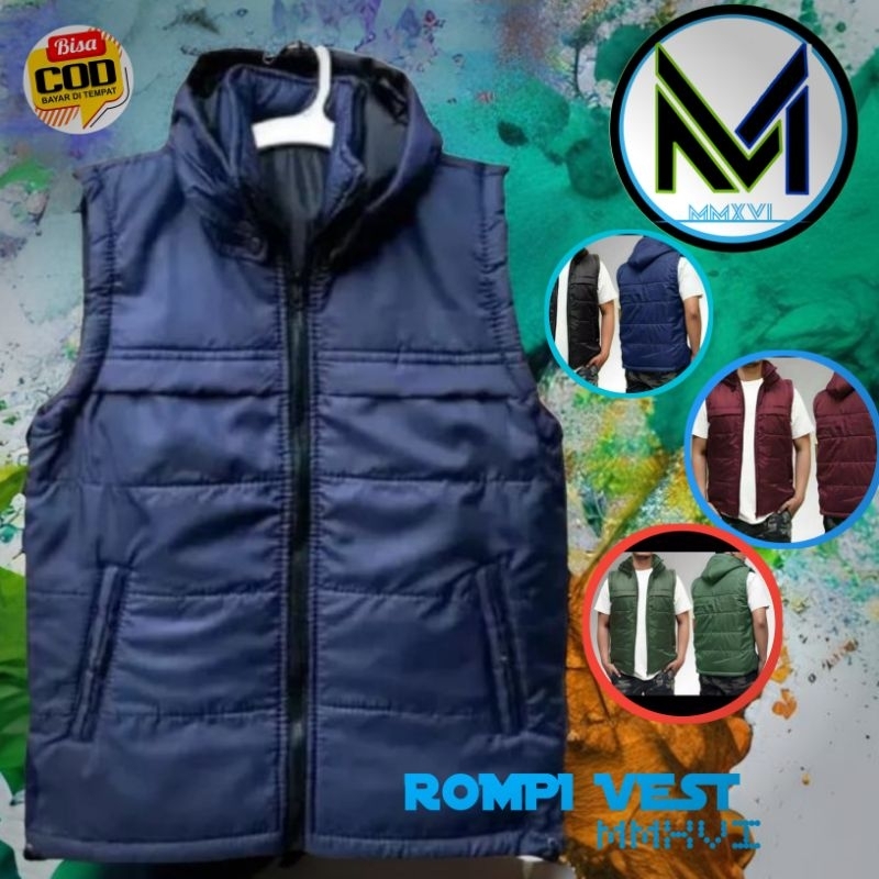 COD-Jaket Rompi Pria / rompi parasut /jaket rompi keren /rompi vest body tahan angin -jaket outdor
