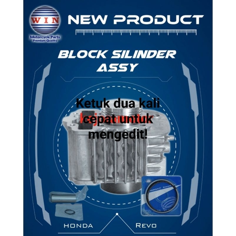 BLOCK CYLINDER+PISTON/BLOK SEHER/HONDA REVO/ABSOLUTE