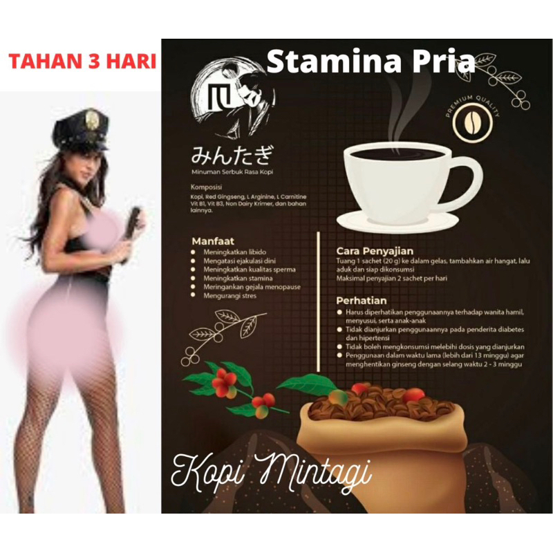 

Ecer 1 sachet Kopi Mintagi Kopi Herbal Stamina Pria Original | 1 sachet @20gr