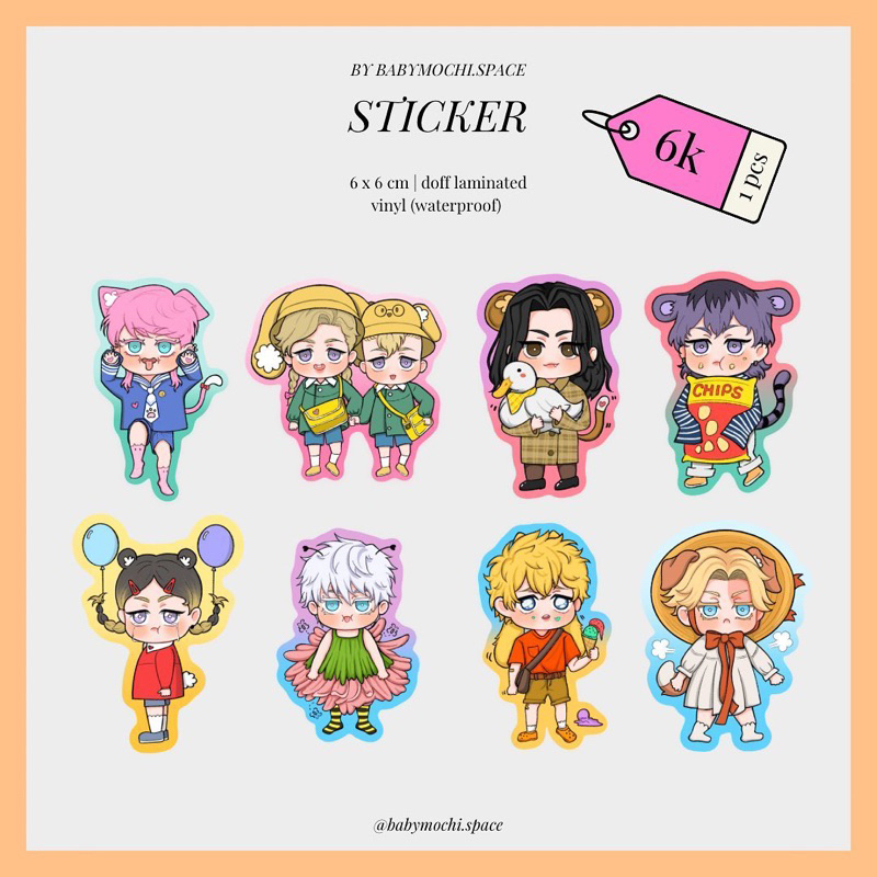 Sticker jujutsu kaisen tokyo revengers fanmerch fan merchandise anime stiker lucu