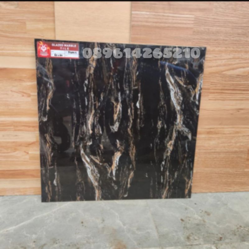 Granit 60x60 Lantai hitam motip D6053