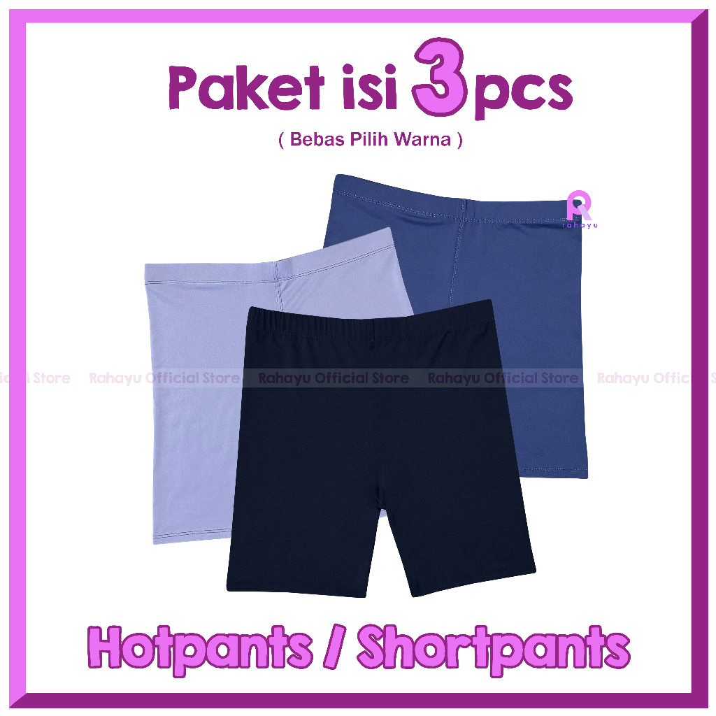 Hotpants Isi 3pcs  / Shortpants / Celana Hotpants / Celana Shortpants / Legging Hotpants / Legging S