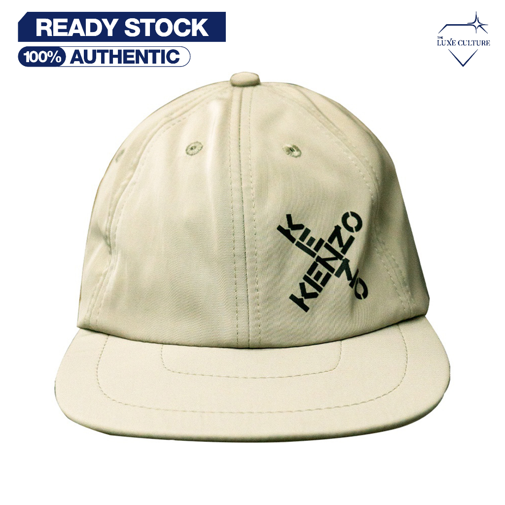 Kenzo Cross Logo White Cap / Topi Branded Original