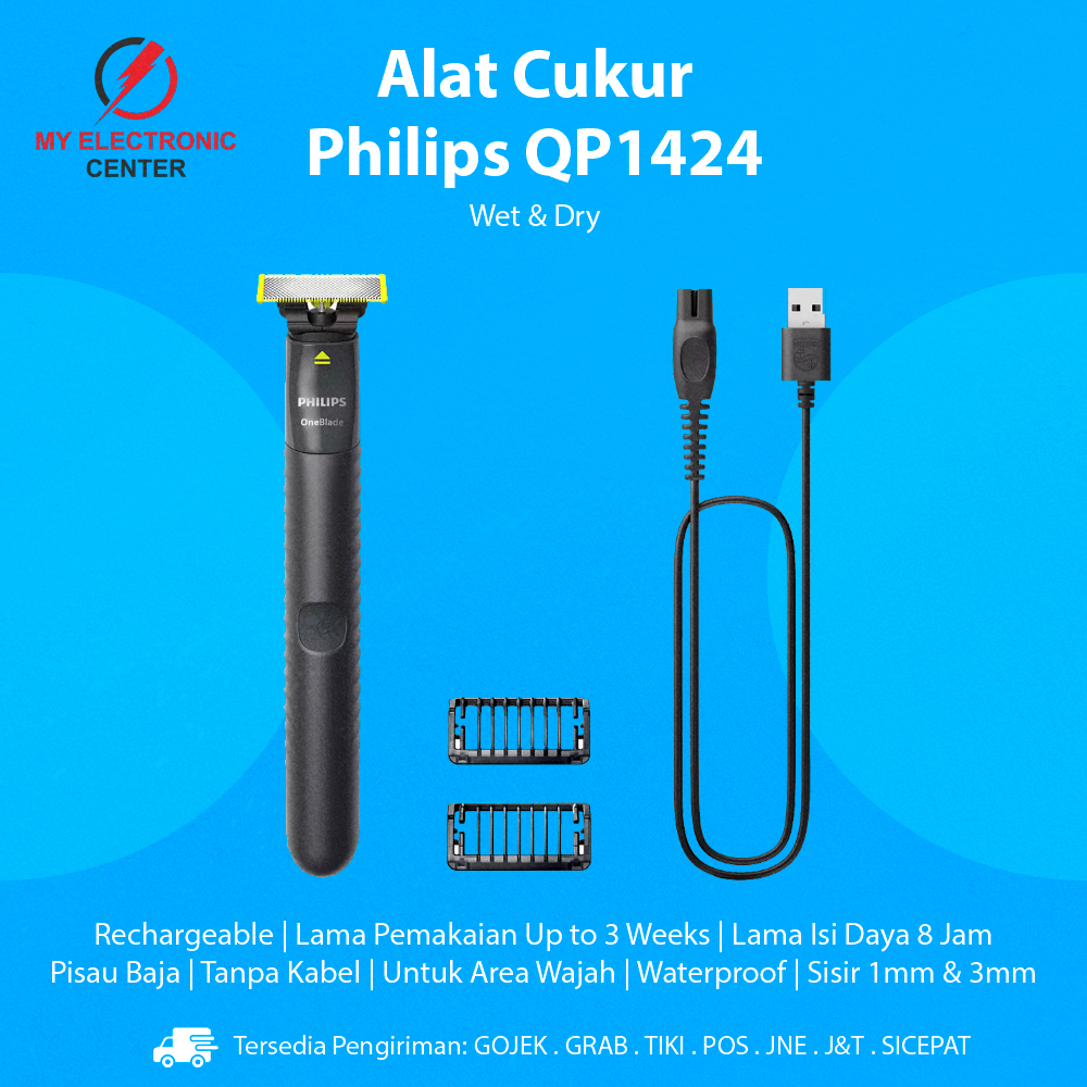 Mesin Cukur Elektrik Philips QP1424 Pencukur Kumis Jenggot Electric