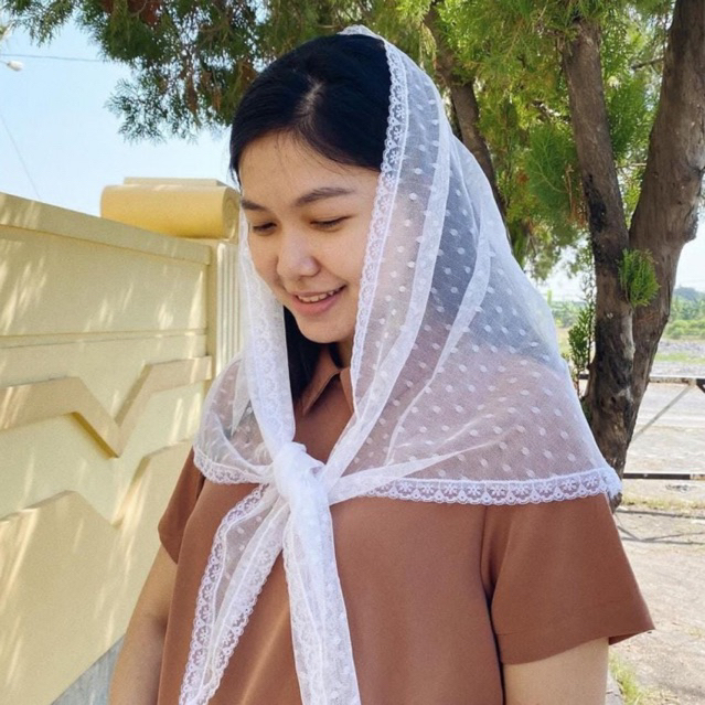 Kerudung Doa Mantilla Mantilla - Mini Panjang Polkadot