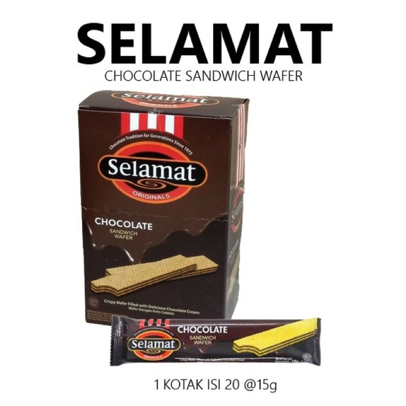 

SELAMAT CHOCOLATE WAFER KOTAK ISI 20 Bungkus