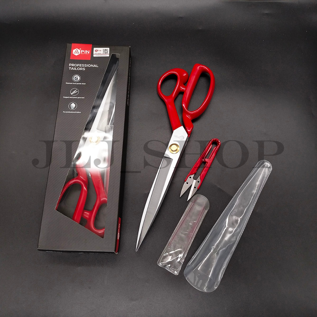 

gunting pin potong bahan kain (tailor) ukuran 12" (1124 MERAH)