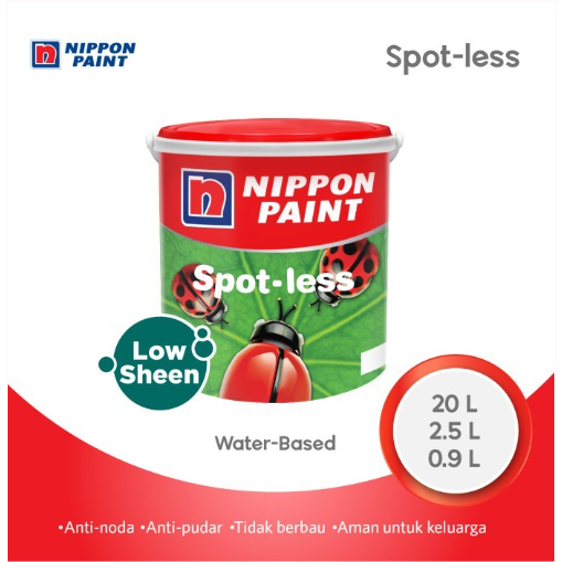 CAT TEMBOK ANTI NODA GALON 2.5LTR NIPPON PAINT SPOT LESS PLAFON DINDING KAMAR ANAK