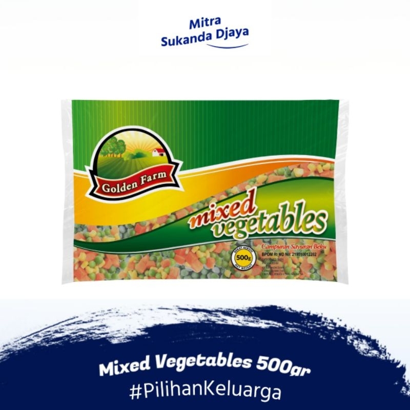 

Mixed Vegetables / Campuran Sayuran Beku Golden Farm 500 gr