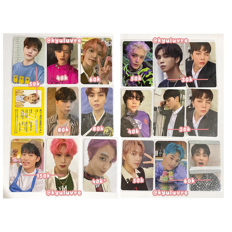 NCT 127 PC Photocard taeyong johnny shotaro taeil jaehyun haechan mark dicon baker house sticker res