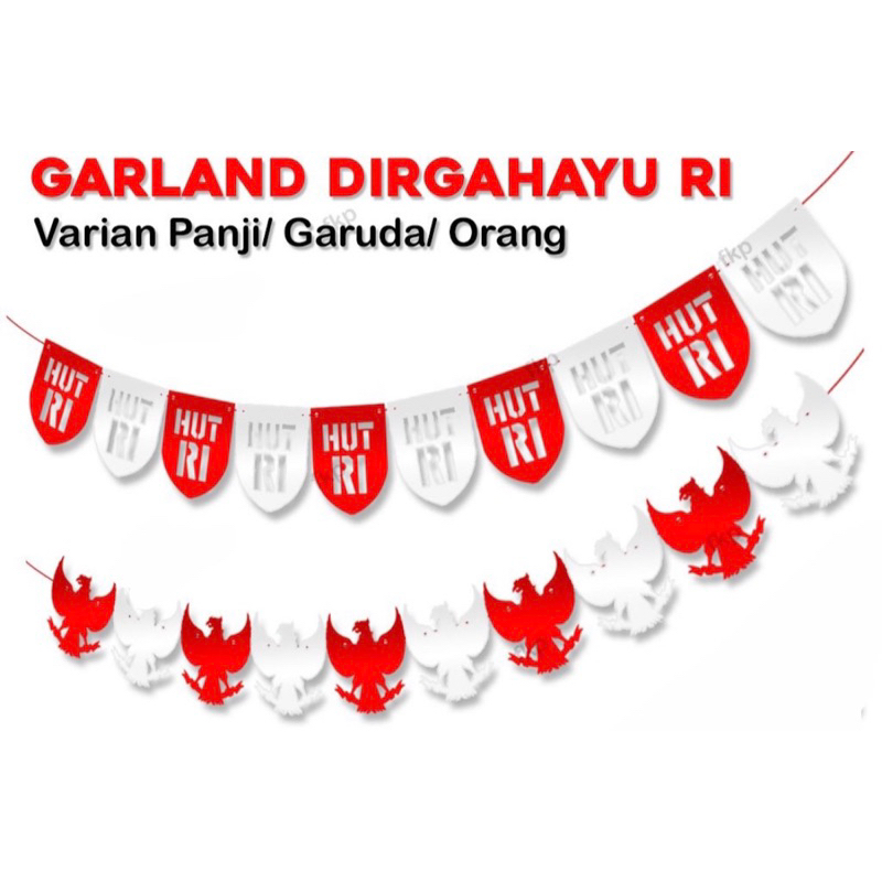 GARLAND DIRGAHAYU MERAH PUTIH