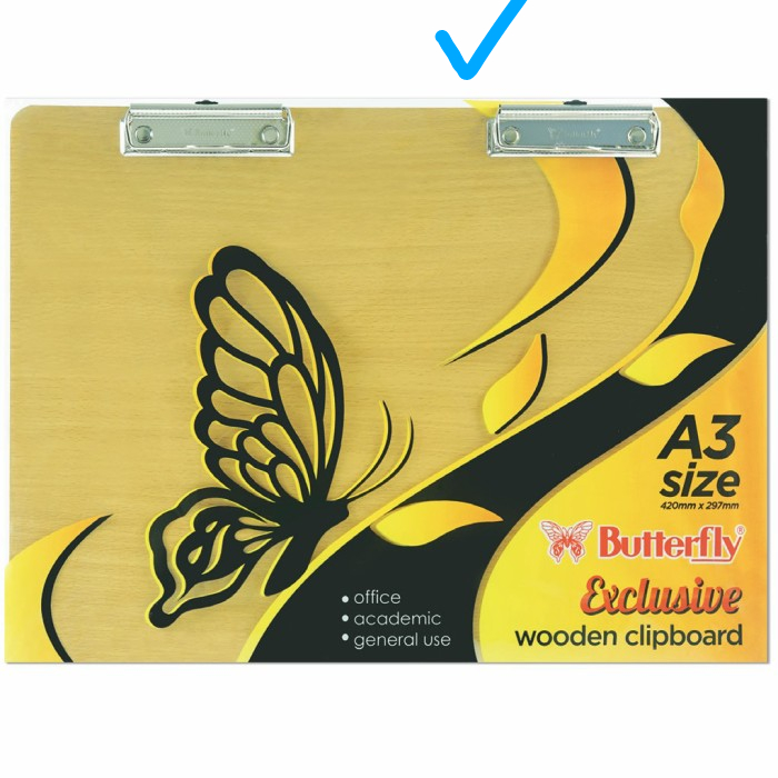 

papan jalan kayu besar wooden A3 clipboard alas kertas -