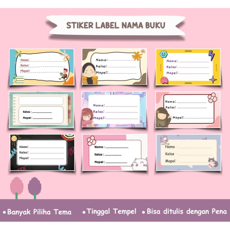 

Stiker Label Nama Buku Aestetik Murah.