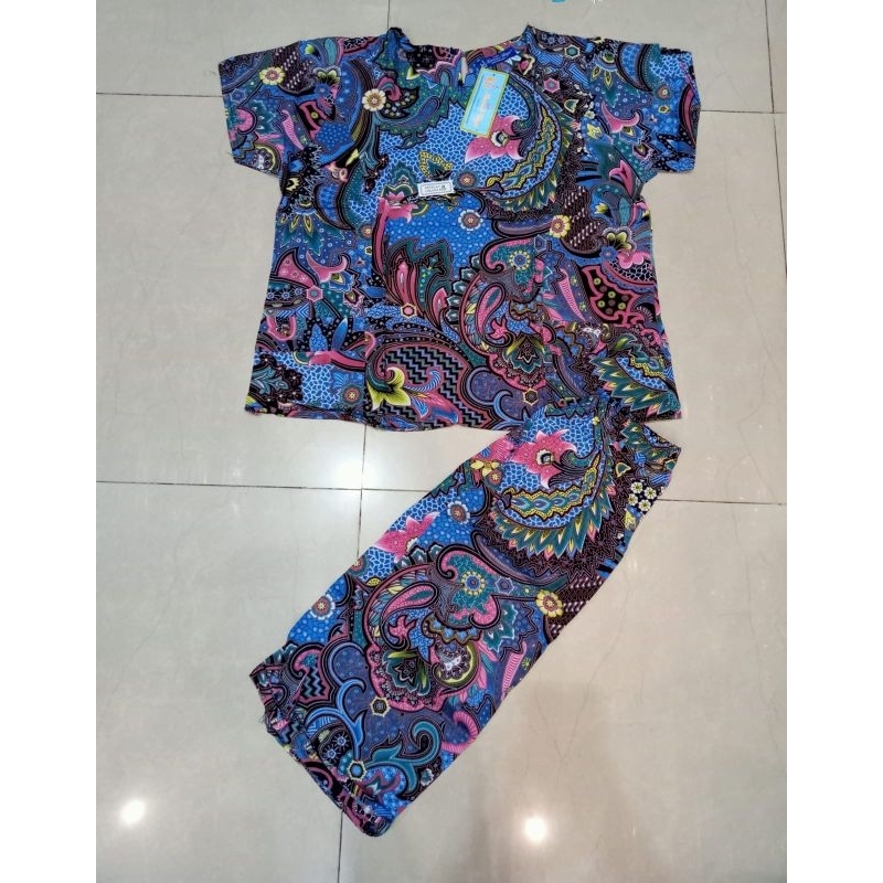 Kencana Ungu setelan kulot batik